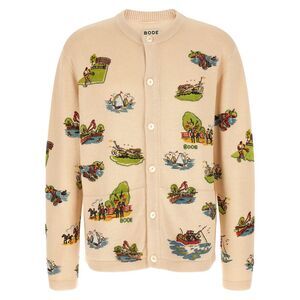 Bode Men's Beaded Camp Cardigan